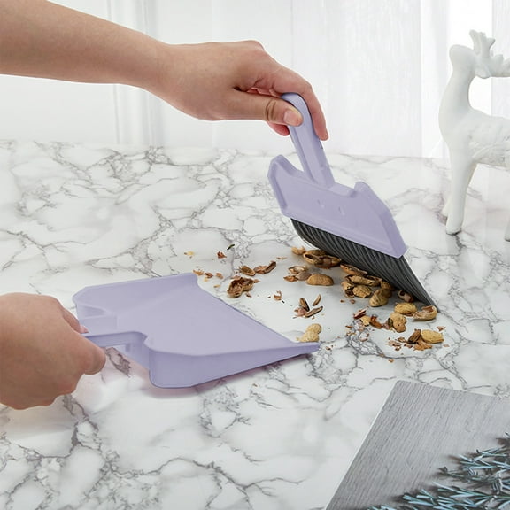 Clearance Under $5! InsCrazy Small Broom and Dustpan Set Dustpan and Brush Set Multi Functional Cleaning Tool/Mini Sweeper Camping Table Desk Car 7 inches