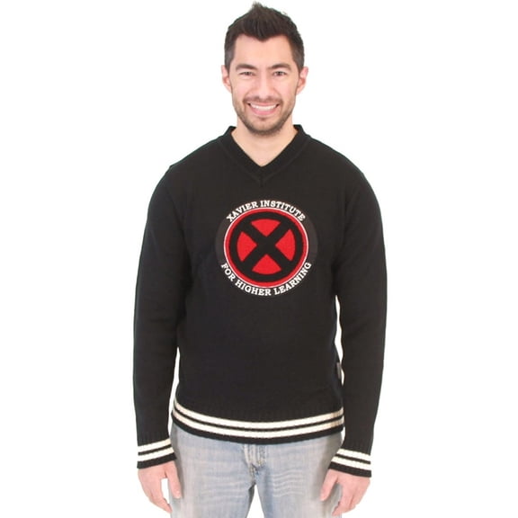 Xavier Institute Logo Chenille Patch Adult Black Sweater
