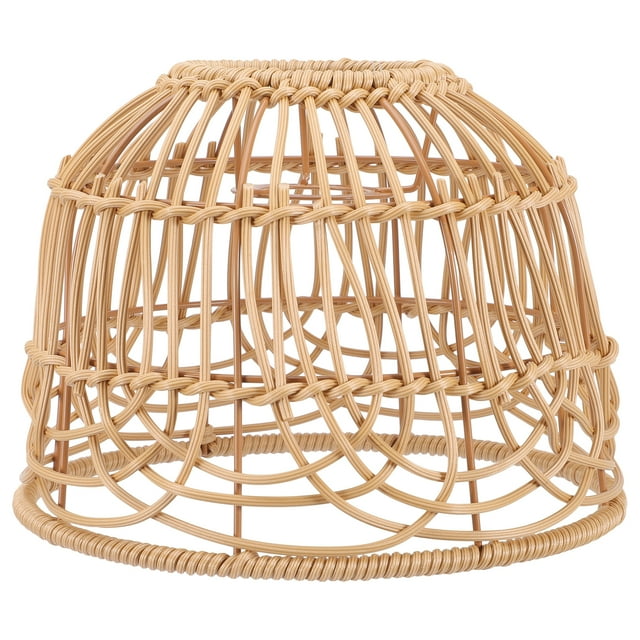 Shisuyan Vintage Lampshade Imitation Rattan Lamp Cover Retro Style Lamp Shade Home Lamp Cover
