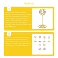 thumbnail image 1 of destyer 10 Pieces Table Number Stand Round Shape Metal Convenient Card Holder Centerpieces Paper Clamp Wedding Decoration Tabletop Decor Gold round, 1 of 6