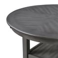 thumbnail image 6 of New Classic Furniture Amy 5-Piece Round Wood & Fabric Counter Set in Gray, 6 of 11
