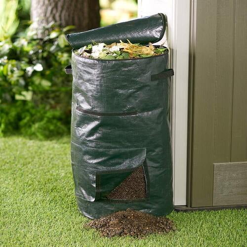 Compost Bag Bin Basket Organic Waste Trash Yard Recycling Fertilizer Storage Bag 