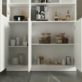 thumbnail image 5 of FUFU&GAGA Kitchen Pantry Storage Cabinet, 87.8"H Freestanding Storage Cabinet Cupboard for Home Office Living Room, Whiet, 5 of 8