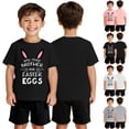 thumbnail image 2 of Boys Clothes , Boys 5t Shirts , Yellow Tshirt Boys,Boys Easter Print Short Sleeve Crewneck Tee Soft Casual Comfortable Holiday Outfit Kids Top, 2 of 5