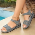 thumbnail image 4 of Domuza Orthopedic Casual Sandals for Women Non Slip Slip on Arch Support Summer Flat Sandals Lightweight Walking Shoes 2026 New Soft Foam Shoes Gray 10（EU-43）, 4 of 7