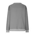 thumbnail image 4 of Summer Tops LEBONYARD Womens Hoodies Plus Size,Fashion Women Round Neck Long Sleeve Solid Loose Sweatshirt Blouse Tops Gray XXL, 4 of 8