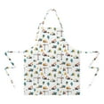 thumbnail image 2 of Cartoon Construction Vehicles Mountains Apron-Garden Aprons for Women with Pockets-Cotton Linen Waterproof Kitchen Cooking Gardening Aprons Adjustable for Kitchen,Cooking,BBQ and Salon 33x27 Inch, 2 of 7