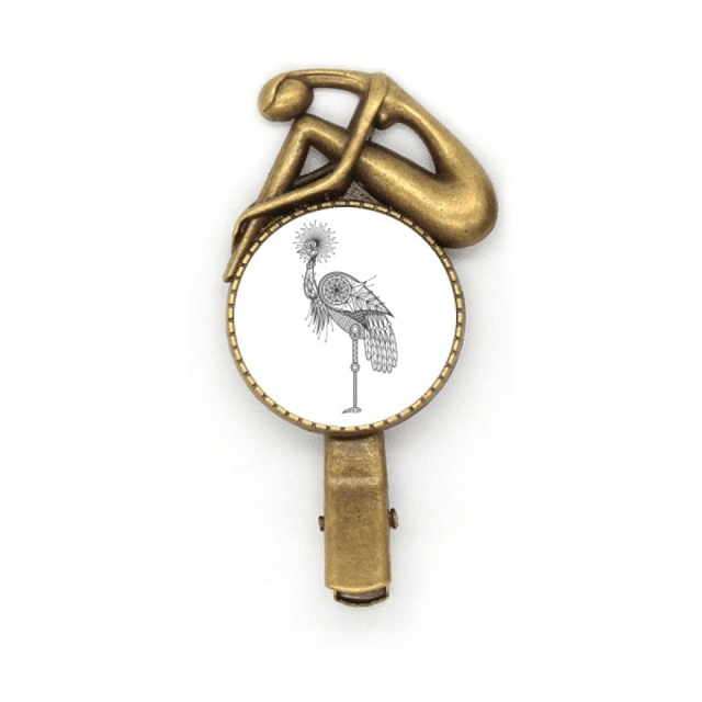 Pluma de ave valiente belleza Broche broche broche broche Metal retro