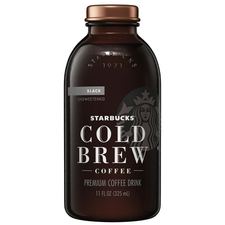 Starbucks Cold Brew, Black Unsweetened Coffee, 11 oz, 6 Pack Bottles