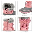 thumbnail image 3 of DREAM PARIS Toddler Winter Snow Boots Kid Boy Girl Sneakers Shoes Waterproof KRIVER-3 PINK Size 11, 3 of 3