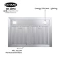 thumbnail image 3 of Cosmo 30 in. Ductless Wall Mount Range Hood in Stainless Steel with LED Lighting and Carbon Filter Kit for Recirculating, 3 of 11