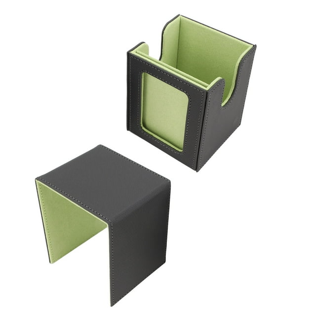 Card Deck Box, Soft PU Leather Card Deck Box with Felt Lining, Large Capacity, Magnetic Closure, for Storing 100 Cards, Separable Display Case for Game Cards
