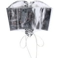 thumbnail image 4 of XFLWAM Women's Metallic Leather Lace Up Bustier Bandeau Corset Top Y2K Aesthetic Bodyshaper Crop Tops Silver S, 4 of 8