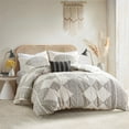 thumbnail image 2 of Gracie Mills Modern Geometric Print 4-Piece Microfiber Duvet Cover Set with Throw Pillow - GRACE-15616, 2 of 5