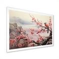 thumbnail image 2 of Designart "Pink and Blue Birds Perched on Cherry Blossom Tree I" Animals Framed Wall Art Decor - Modern Farmhouse Blue Bird Living Room Framed Canvas Art, 2 of 6