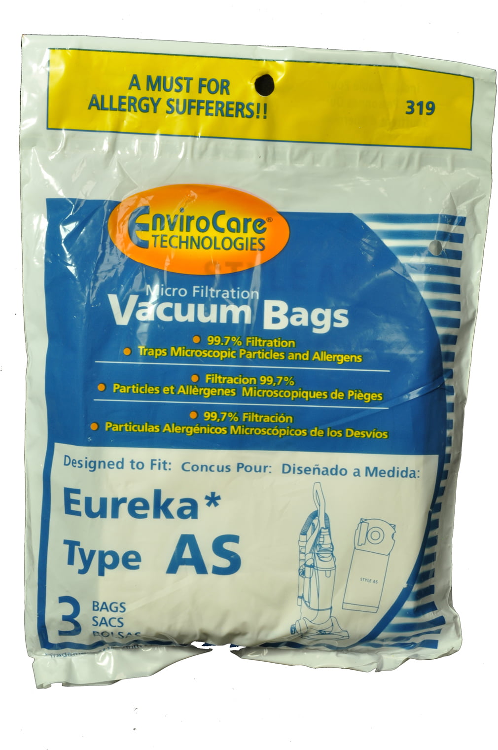 319 2-Pack Replacement Vacuum Bag for Eureka 68155 