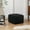 black, variant on Round Stuffed Pouf Ottoman for Foot Rest,Ottoman Pouf Foot Stool Cushion,Corduroy Poufs with Foam Chunk Filling, 26 X 26 X13 Inch Floor Chair for Living Room Bedroom Home Decor,Dark Gray