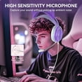 thumbnail image 3 of Wantek V10 Cat Ear Style Gaming Headset with comfortable fit and vibrant RGB lighting, Hi-Fi Sound - Purple, 3 of 8