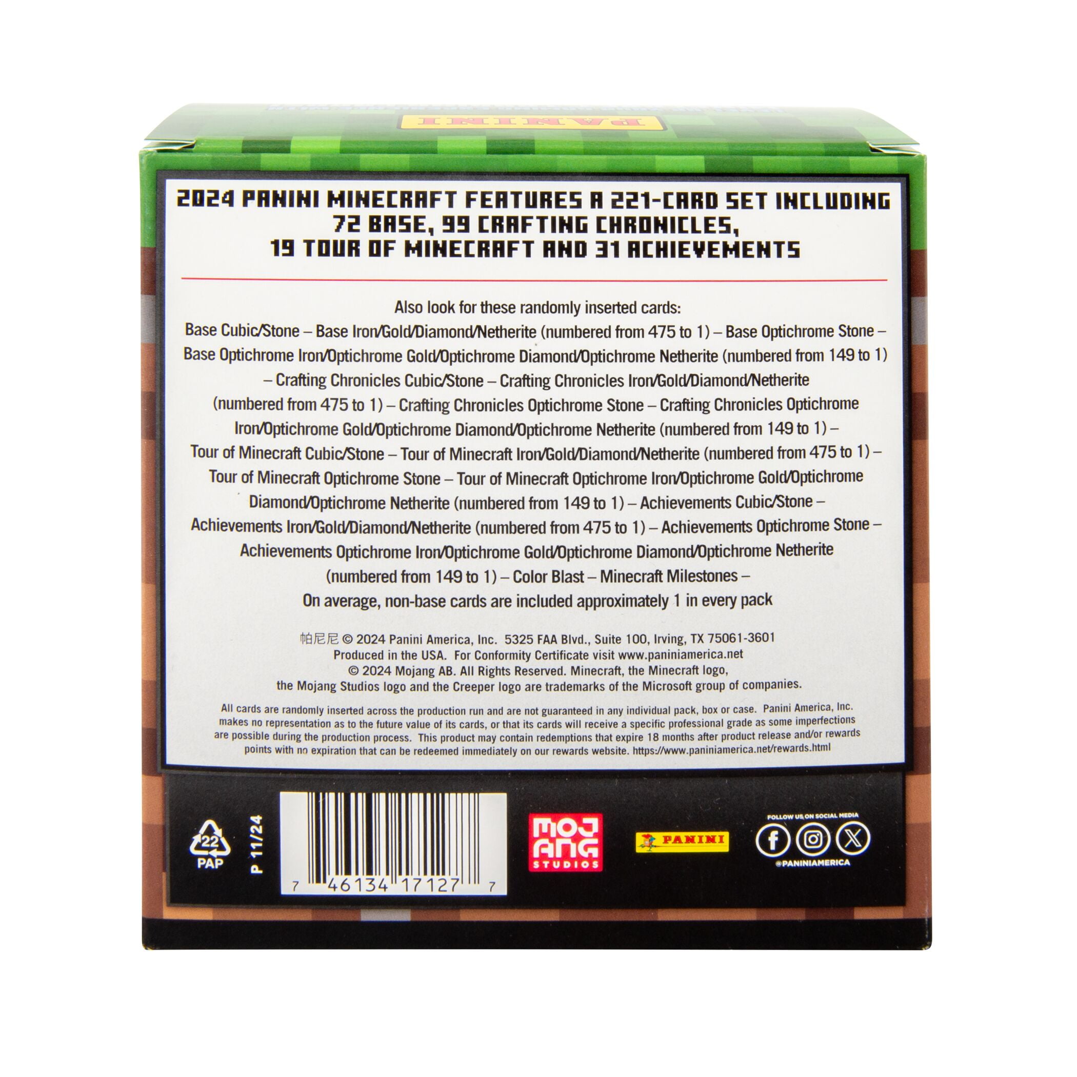 2024 Panini Trading Card Games Minecraft 15th Anniversary