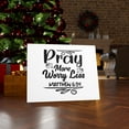 thumbnail image 4 of Scripture Walls Pray More Worry Less Matthew 6:34 Bible Verse Canvas Christian Wall Art Ready to Hang Unframed, 4 of 16