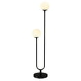 thumbnail image 5 of Evelyn&Zoe Dufrene 2-Light Floor Lamp with Glass Shades, Blackened Bronze/White Milk, 5 of 5