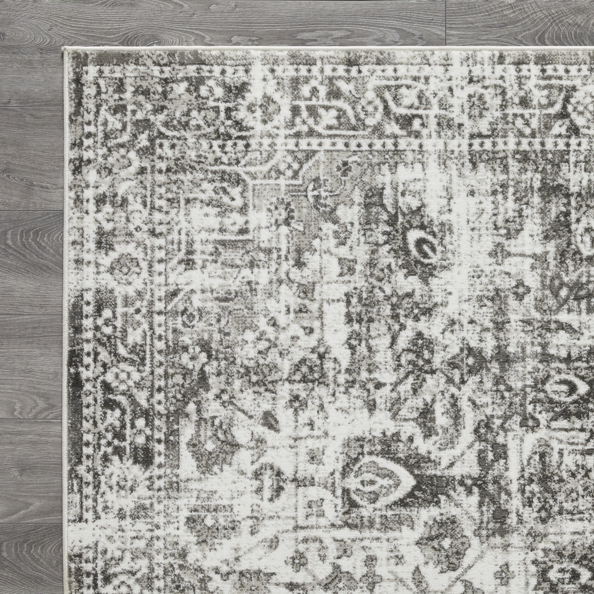 Loomaknoti Rhane Allory 5' x 7' Gray Oriental Indoor Polypropylene Area Rug