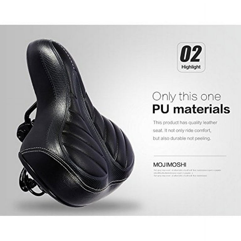 Bicycle Saddle Seat Comfort Padded Bike Seat Wide Big Bum Sprung Bike Soft Cushion Replacement Bicycle Saddle Universal Fit For Outdoor Bikes For Women and Men Walmart