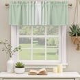 thumbnail image 2 of Sage Green White Stripe Curtain Valances for Windows, Kitchen Valance Window Treatments Panel 2 Pack, Modern Rustic Vertical Striped Rod Pocket Short Curtains for Bathroom Bedroom 54 x 18 Inch, 2 of 8