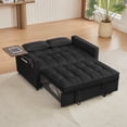 thumbnail image 4 of Holaki 53.14" Tufted Pull Out Sofa Couch Bed,3 in 1 Convertible Loveseat Sleeper Sofa Sofacama Velvet Recliner Loveseat with Side Table and Pockets,2 Pillows for Living Room,Apartment,Small Space, 4 of 8