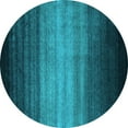 thumbnail image 1 of Ahgly Company Indoor Round Abstract Light Blue Contemporary Area Rugs, 7' Round, 1 of 4