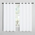 thumbnail image 5 of NICETOWN Blackout Curtains 63 inch Length White Set of 2, W52 x L63 - Grommet Thermal Bedroom Blackout Curtains, 5 of 8