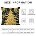 thumbnail image 5 of SHERONV   Merry Christmas Decorative Throw Pillow Covers  Xmas Tree Deer Ornament Golden Black Outdoor Pillowcase, Polka Dot Stripe Winter Holiday Farmhouse Cushion Case Home Decor 24x24in, 5 of 5