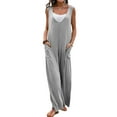 thumbnail image 3 of Douhoow Women Wide Leg Jumpsuit Elegant Sleeveless Loose Long Pants, 3 of 9