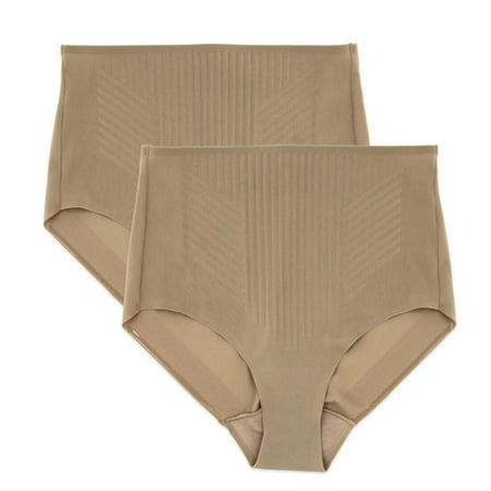 Miraclesuit 2-Pack Light Tummy Control Shaping Briefs - 2532P (Stucco/Stucco, L)