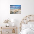 thumbnail image 4 of Beach Picture Canvas Wall Art Decor Blue Sky Sea Coastal Painting Art Wall Decor Ocean Grass Painting Wall Art Wood Framed for Bathroom Living Room Bedroom Home Decoration Easy to Hang,16x12inches, 4 of 5