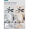 thumbnail image 4 of Ventilador de techo LEDIARY de 42 pulgadas con control remoto de luz, 3 CCT, 6 velocidades, 4 of 7