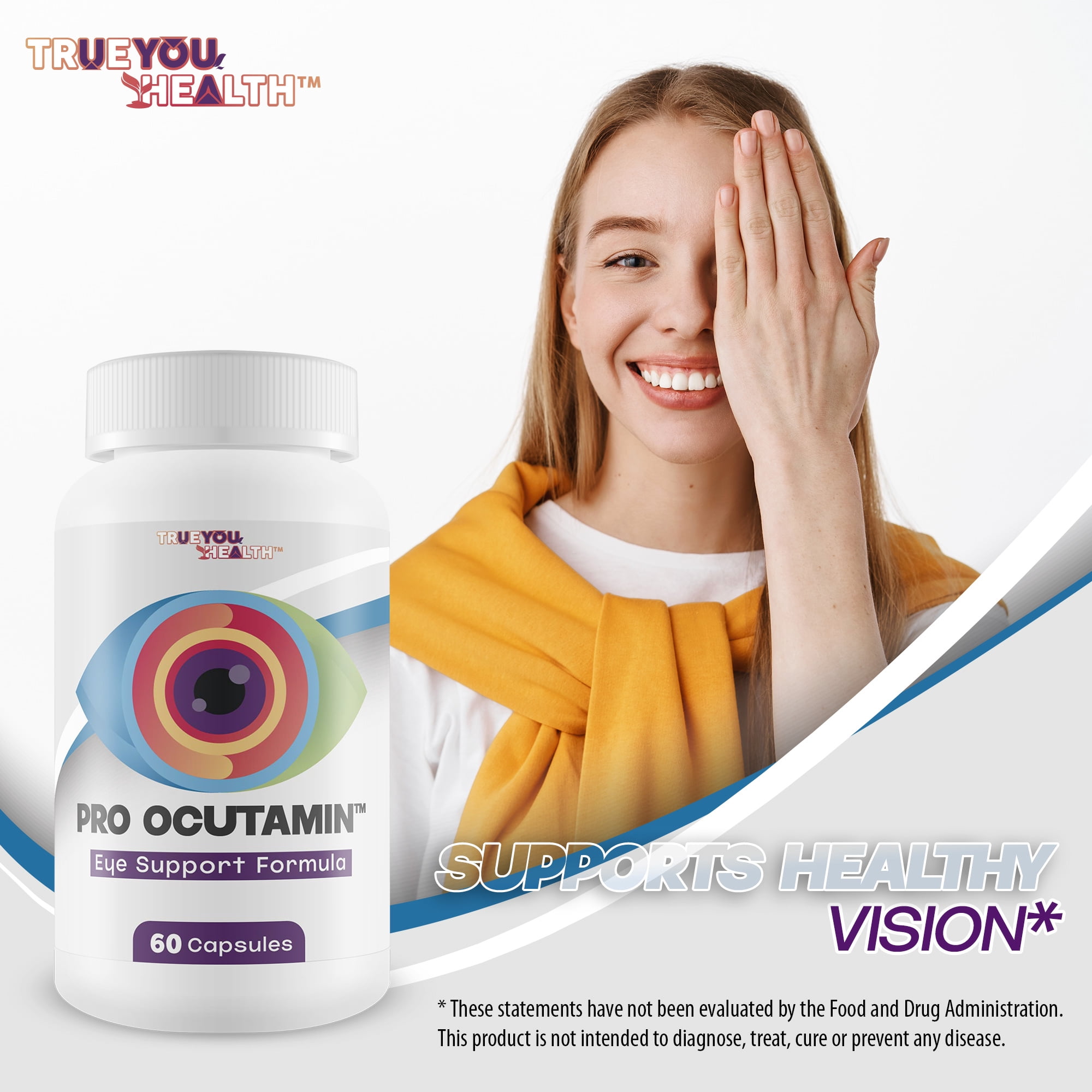 Pro Ocutamin - Eye Support Formula - Support Healthy Vision - Aid Reduced Eye Strain, Blurry Vision, Eye Pain - Help Counter Effects of Blue Light - Vision Health Supplement - See Clearly Day & Night