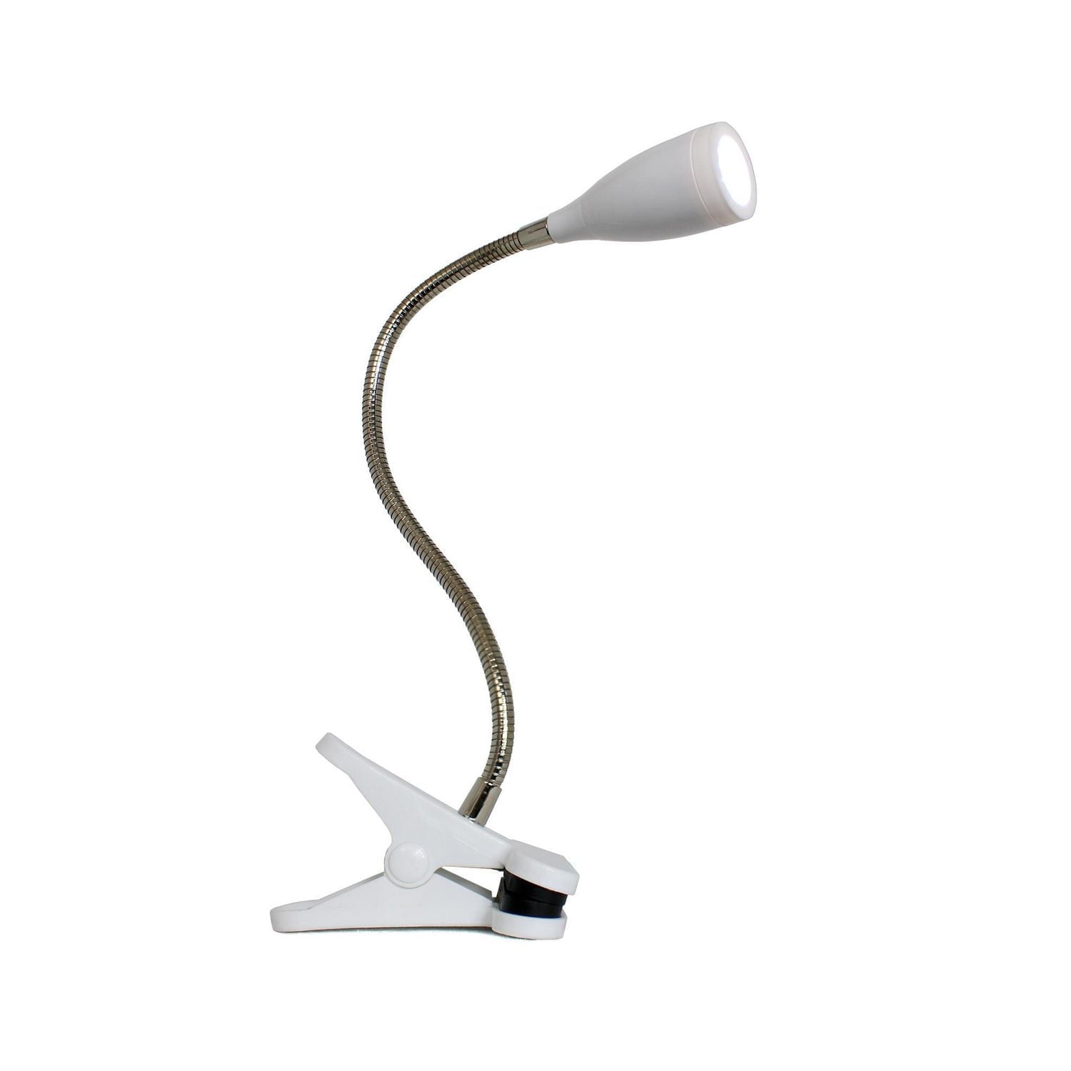 Simple Designs Flexible Gooseneck LED Clip Light Desk Lamp