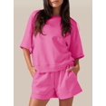 thumbnail image 3 of Women's 2pcs Casual Track Suit Oversized Cropped Sweatshirt, 3 of 5