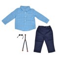 thumbnail image 3 of Conjunto De Traje De Bebé Para Niños, Trajes De Caballero Para Bebés Y Niños Amigables Con La Piel De Algodón Suave Para La Vida Diaria Para La Primavera Y El Otoño Para La Cergrey Azul Claro 70cm, 3 of 8
