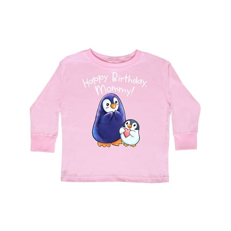 

Inktastic Happy Birthday Mommy!- Cute Penguins Gift Toddler Boy or Toddler Girl Long Sleeve T-Shirt