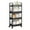 Black, variant on 4 Tiers Rolling Cart for Snacks and Beverages Removable Storage Rack Trolley with Wheels for Office and School Use