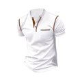 thumbnail image 3 of Tungbrin Big and Talls Shirt for Men Summer Casual Short Sleeve Button up T Shirts Slim Stretchy Clothes with Pocket, 3 of 5