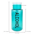 thumbnail image 2 of Pana High Quality 7oz Liquid Pump Dispenser With Alcohol Label - Teal (2 Bottles), 2 of 3