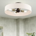 thumbnail image 6 of Livex Lighting Venlo 22" 4-Light Modern Metal/Fabric Semi Flush Mount in Bronze, 6 of 14