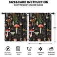 thumbnail image 2 of Blackout Kids Curtains,Colorful Mushroom Leaf Black Pattern Childrens Insulated Curtains Set Of 2,Bedroom Essentials,Toddler Room Decor 52"x63", 2 of 5