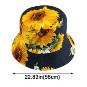 JINMGG Womens Plus Size Clearance $5 Womens Fashion Outdoors Sunflower Sunshade Windbreak Basin Fisherman Hat