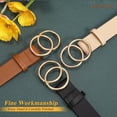 thumbnail image 5 of JASGOOD 3 Pack Belts for Women with Double Ring Buckle Ladies Fashion Leather Belt, 5 of 11