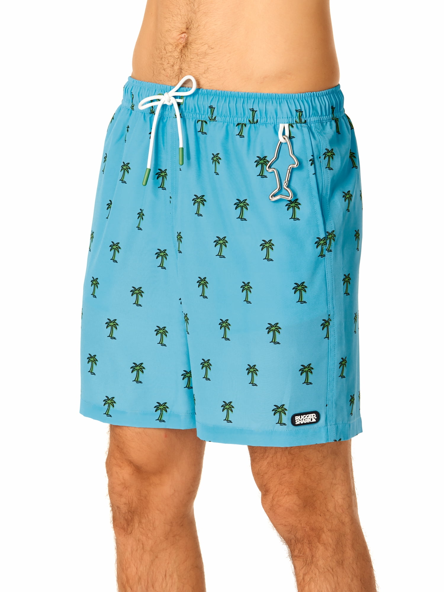 Rugged Shark Men's & Big Men's Swim Trunks, 7" Inseam, Sizes S-3XL