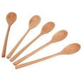thumbnail image 3 of Wooden Spoons, Portable Oval Spoons Lightweight Long Handle  For Eating Mixing Stirring For Kitchen Cooking Wood Color, 3 of 8